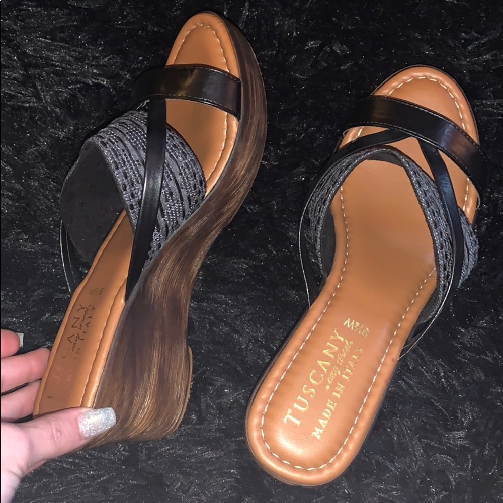 cute black and brown shoes
